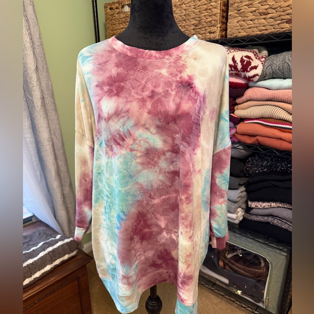 LOGO by Lori Goldstein Tie-Dye Tunic